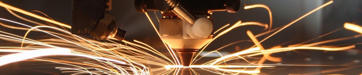 Laser cutting steel plate