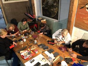 Composite ring making workshop with micarta